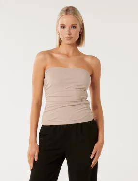 Ines Ruched Side Bandeau Top