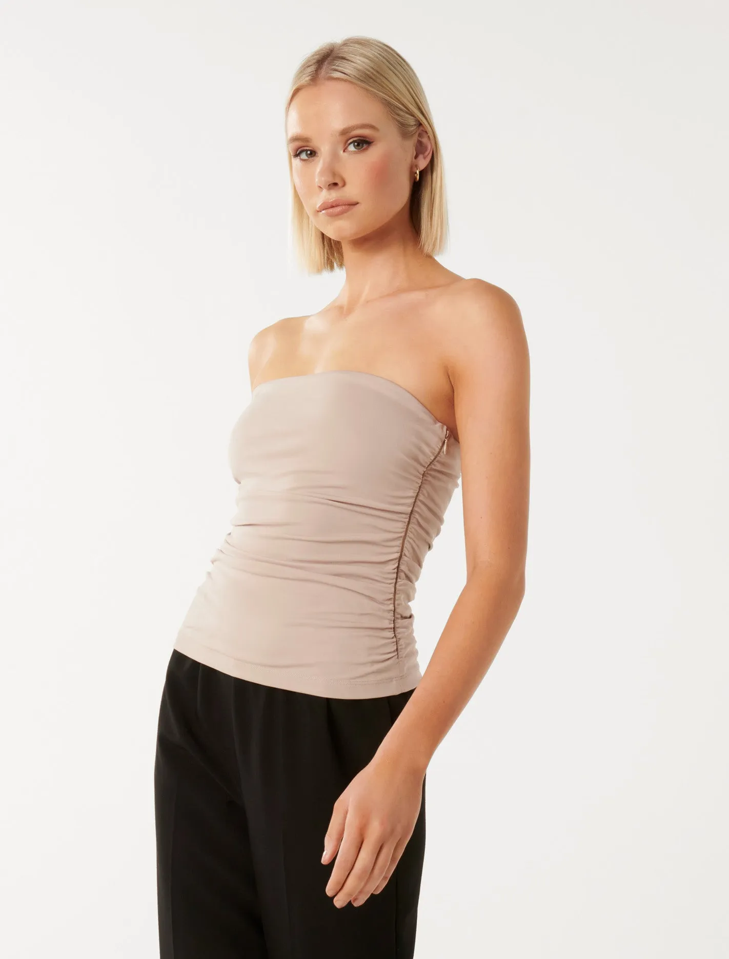 Ines Ruched Side Bandeau Top