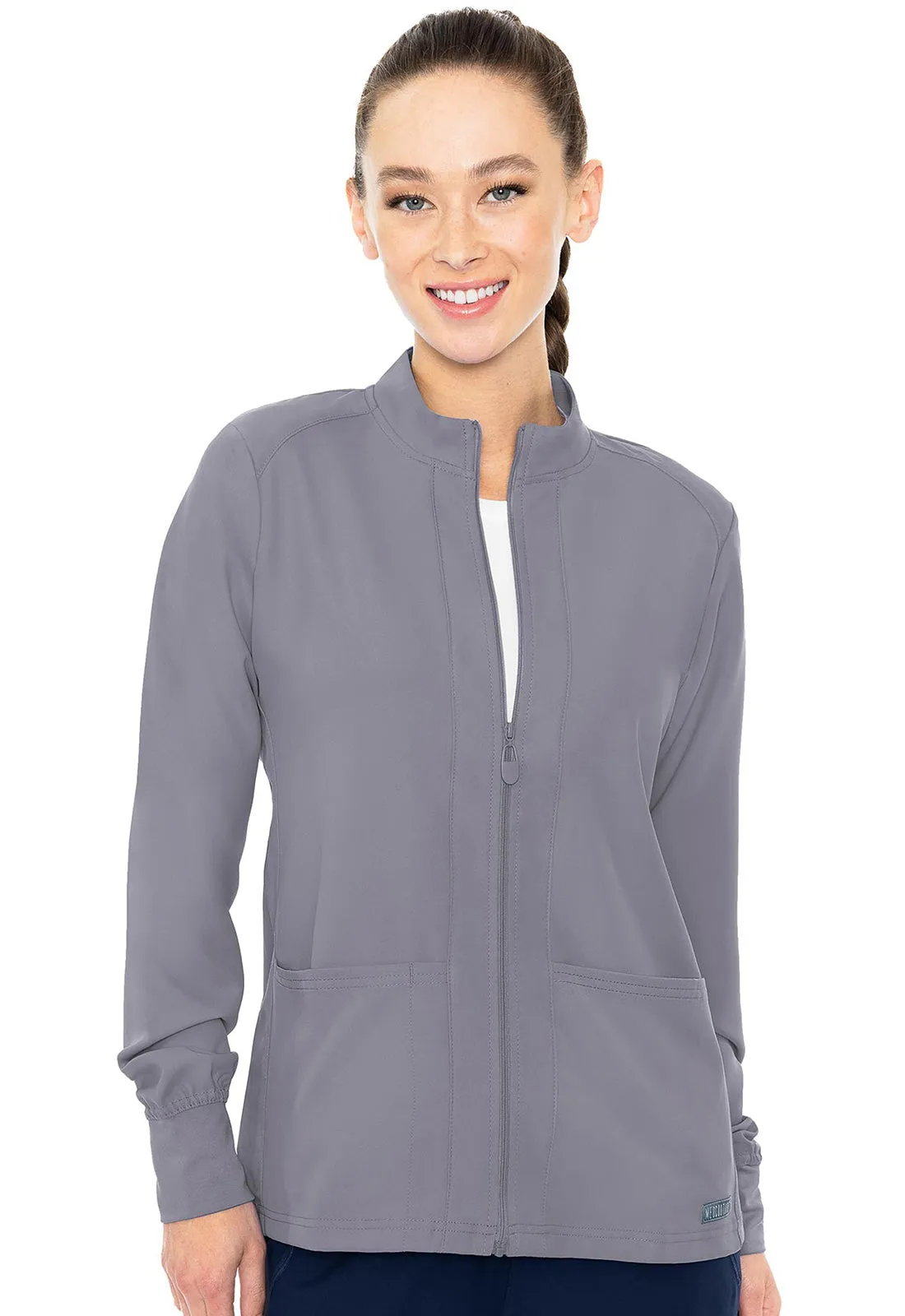 Insight by Med Couture Women's Warm Up Solid Scrub Jacket MC2660