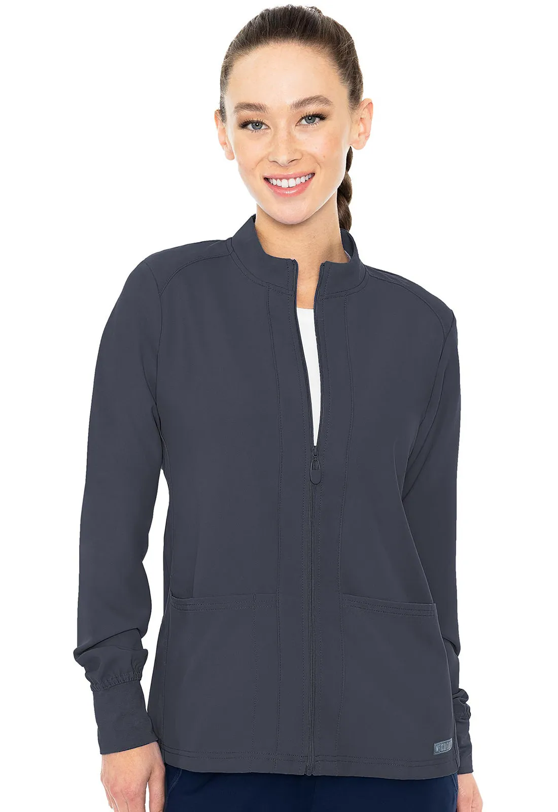 Insight by Med Couture Women's Warm Up Solid Scrub Jacket MC2660