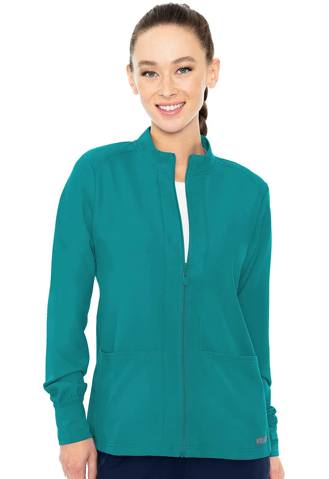 Insight by Med Couture Women's Warm Up Solid Scrub Jacket MC2660