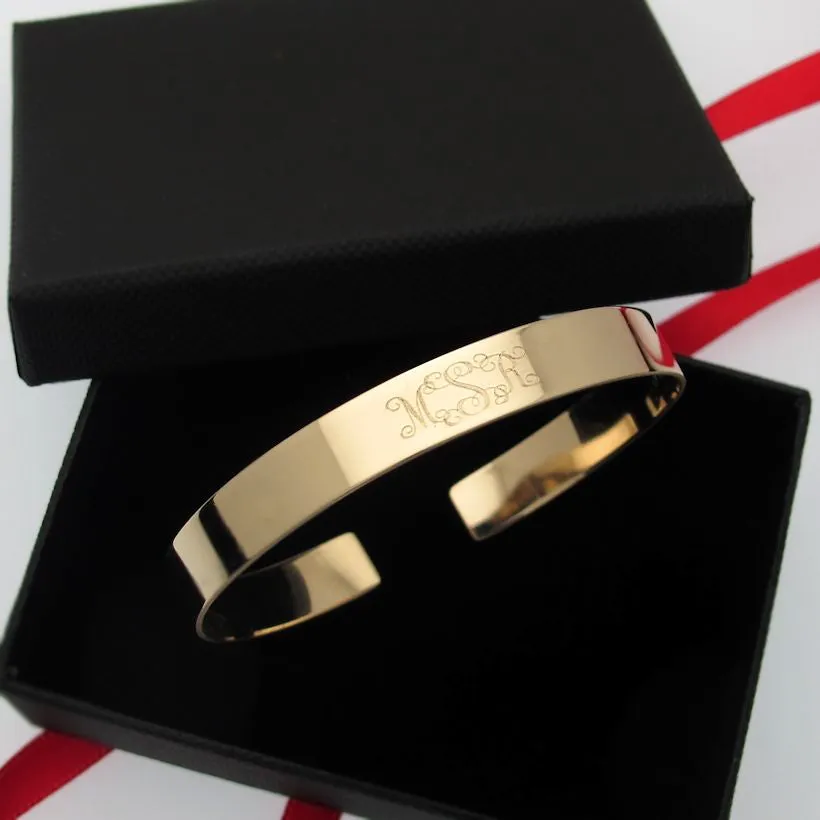 Inspirational Quote Bracelet - Gold Cuff