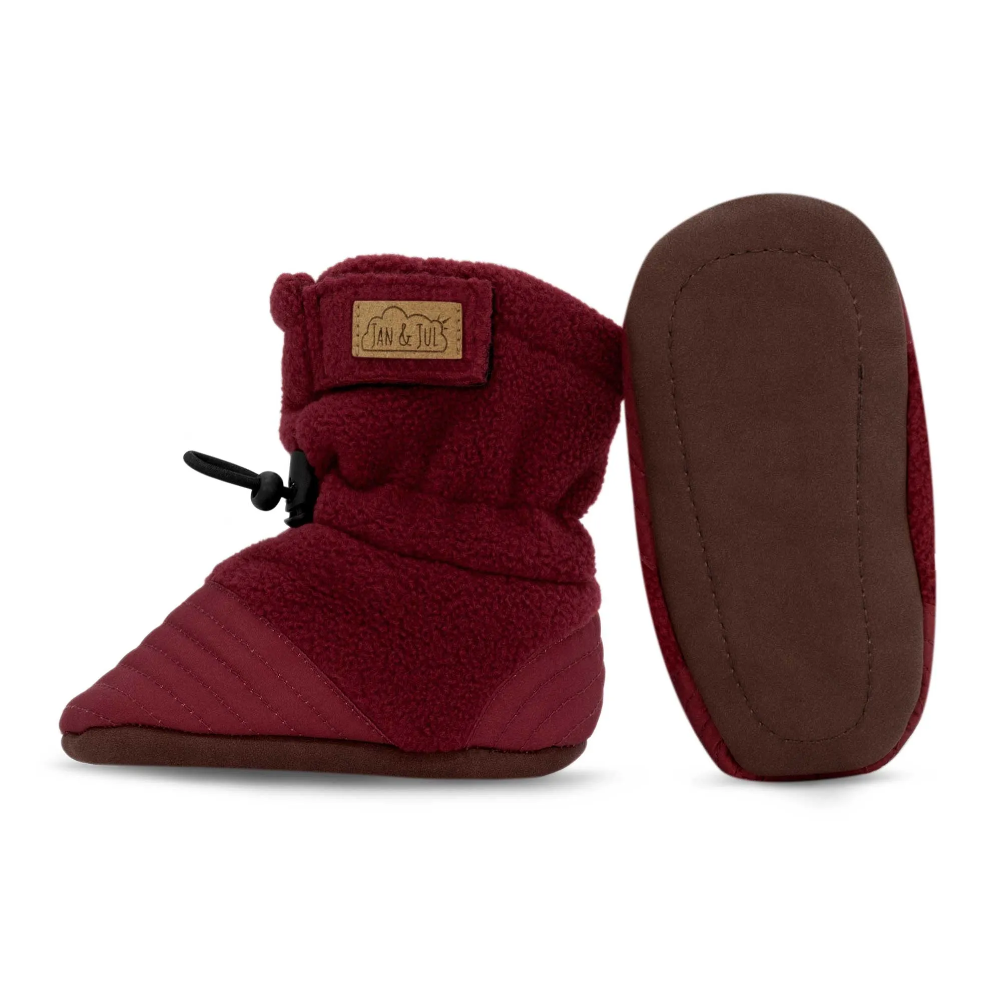 Jan & Jul Maroon Stay-Put Cozy Booties