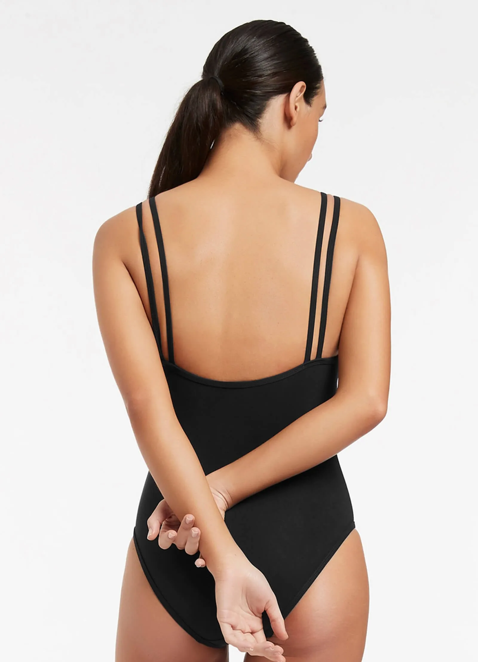 Jetset Double Strap One Piece - Black