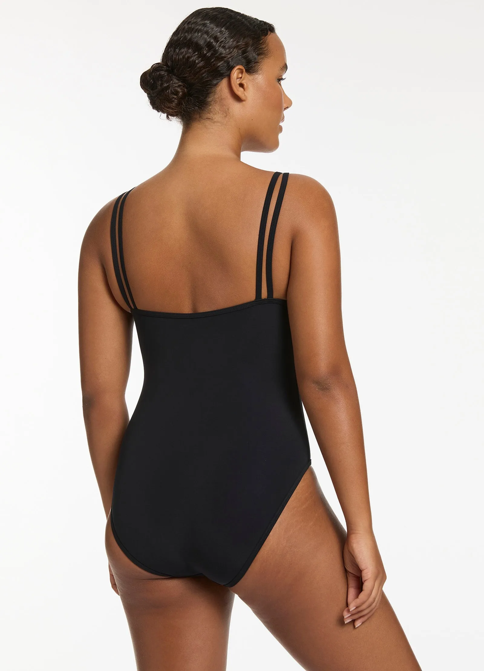 Jetset Double Strap One Piece - Black