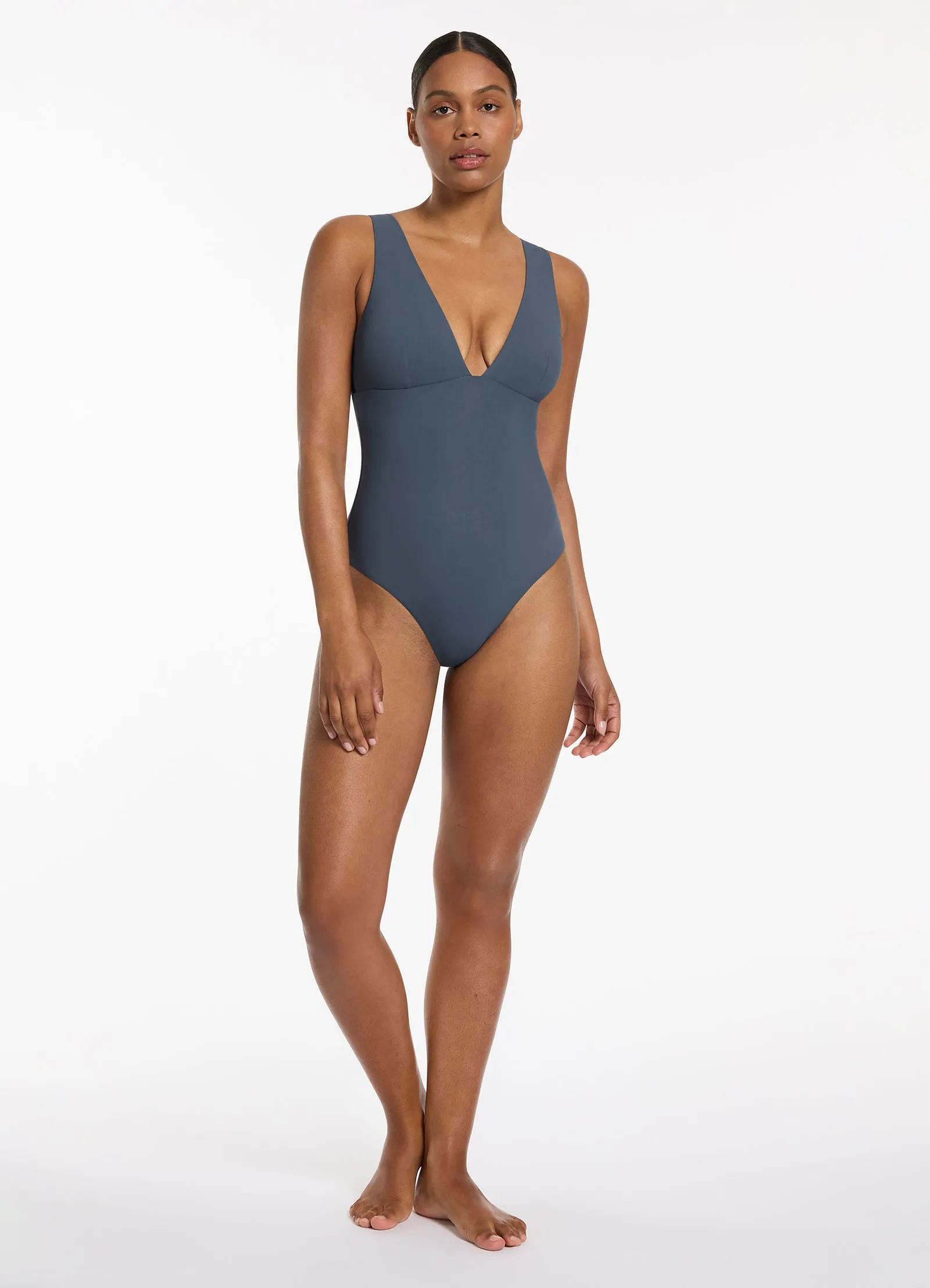 Jetset Plunge One Piece - Steel Blue