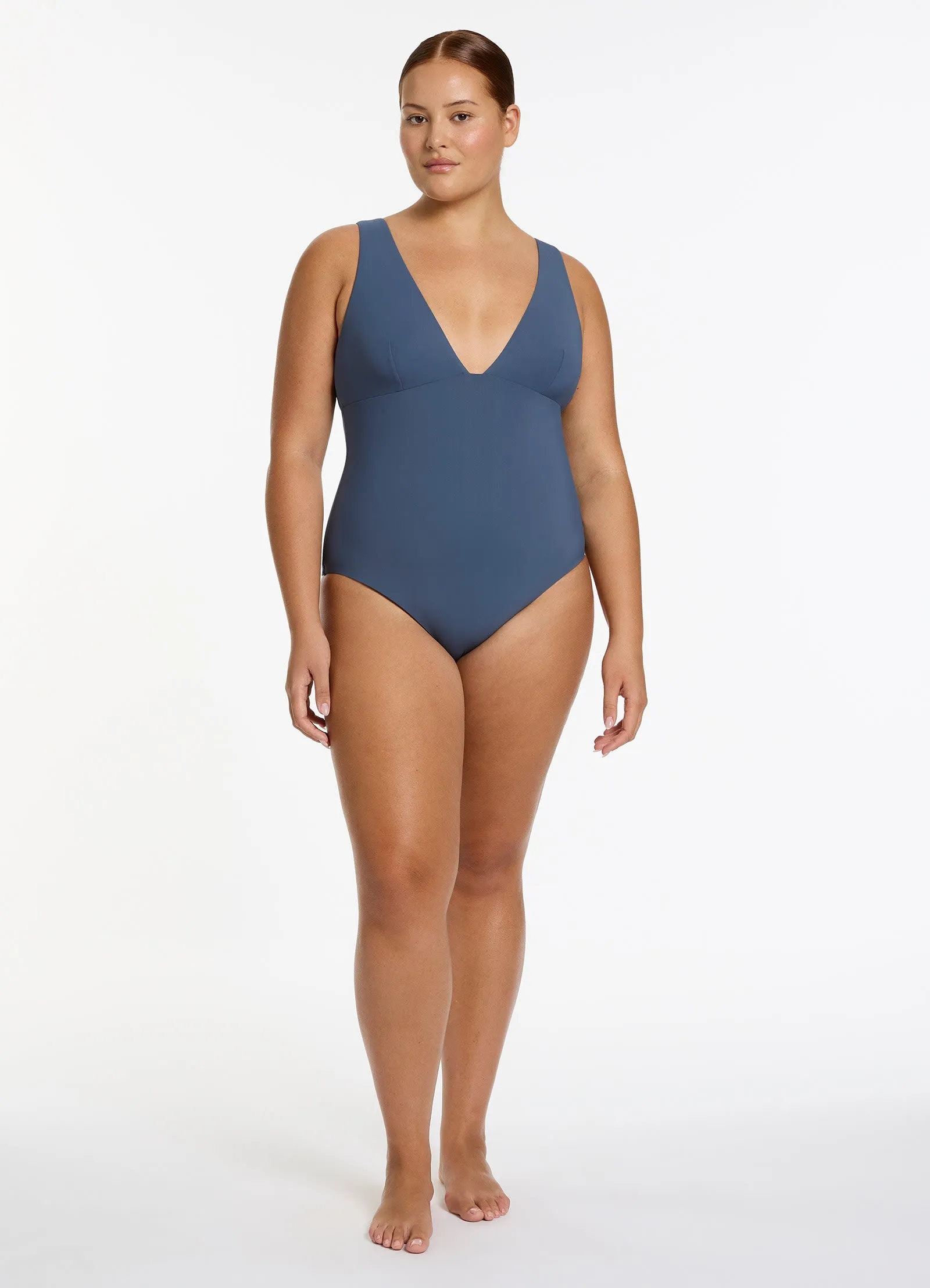 Jetset Plunge One Piece - Steel Blue