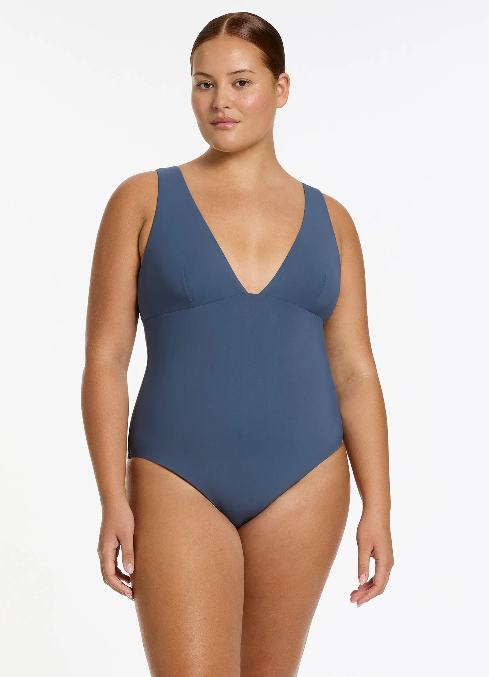 Jetset Plunge One Piece - Steel Blue