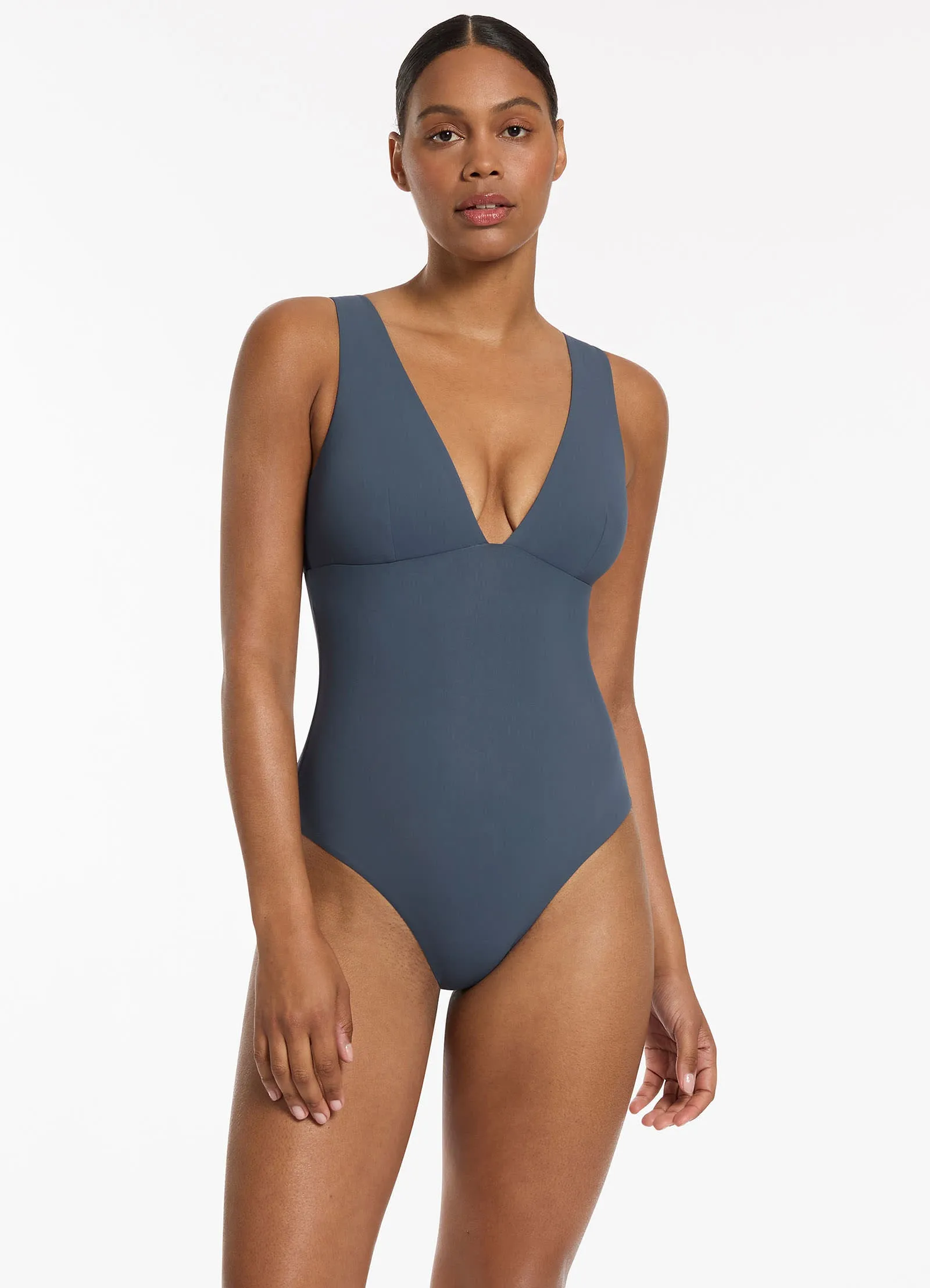 Jetset Plunge One Piece - Steel Blue