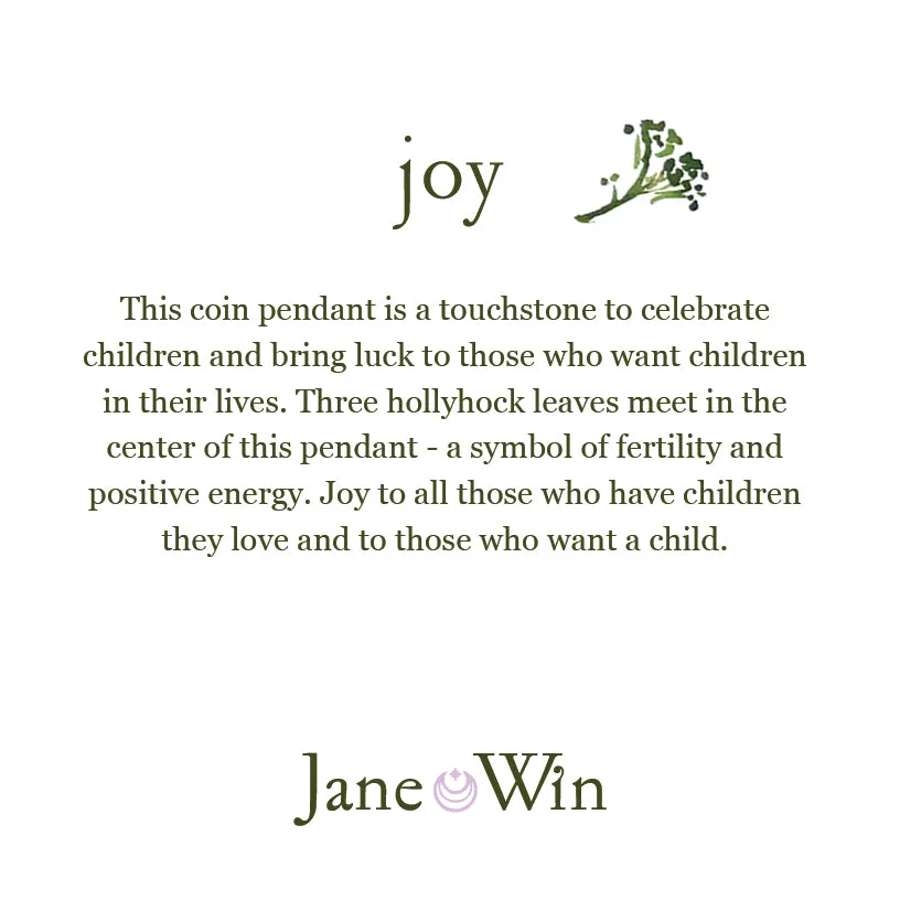 JOY JW Small Pendant Coin in Solid Gold