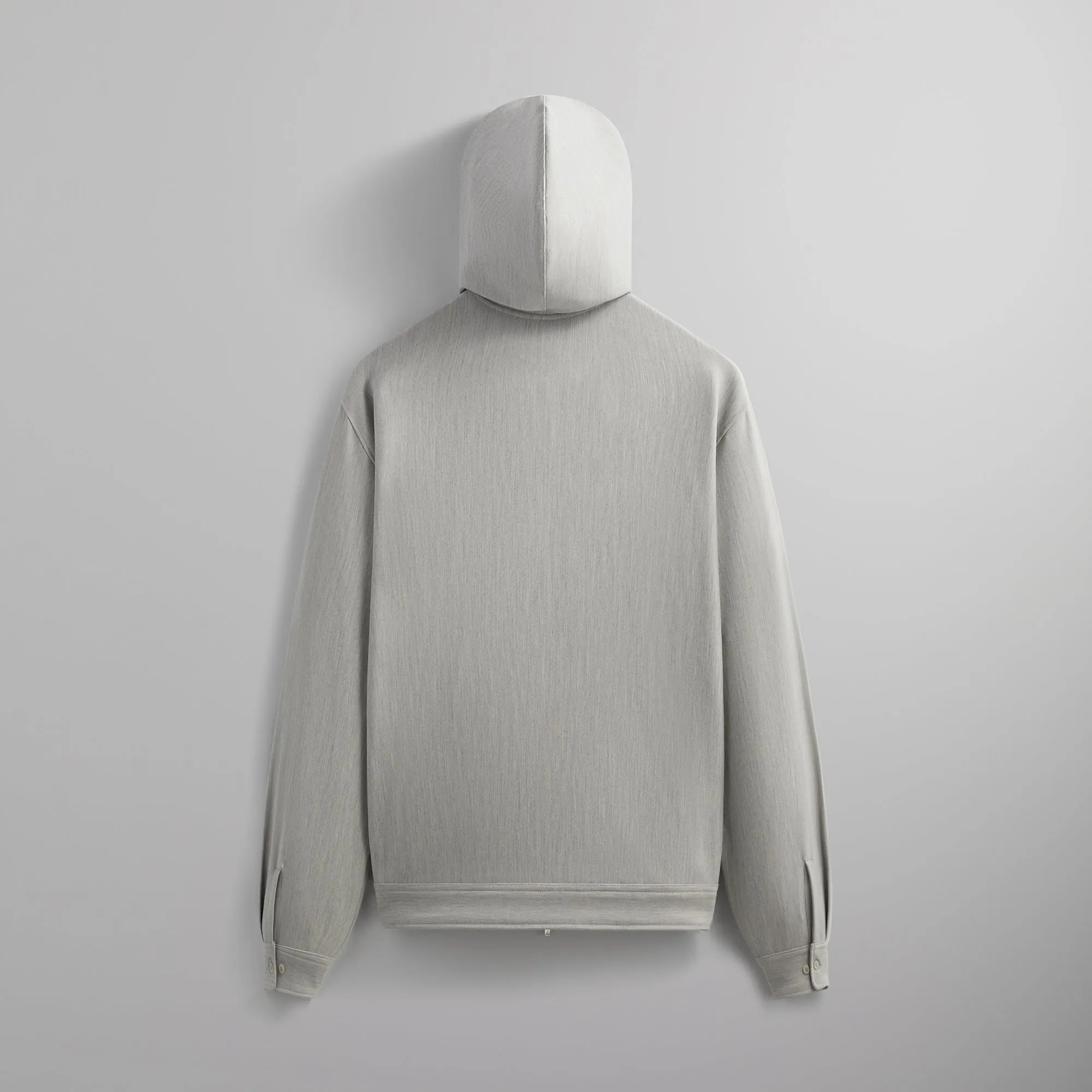 Kith Double Weave Selfridge Zip Up Hoodie - Light Heather Grey