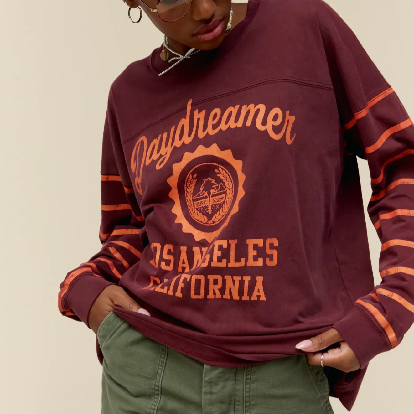 LA Seal Varsity Long Sleeve (Maroon)