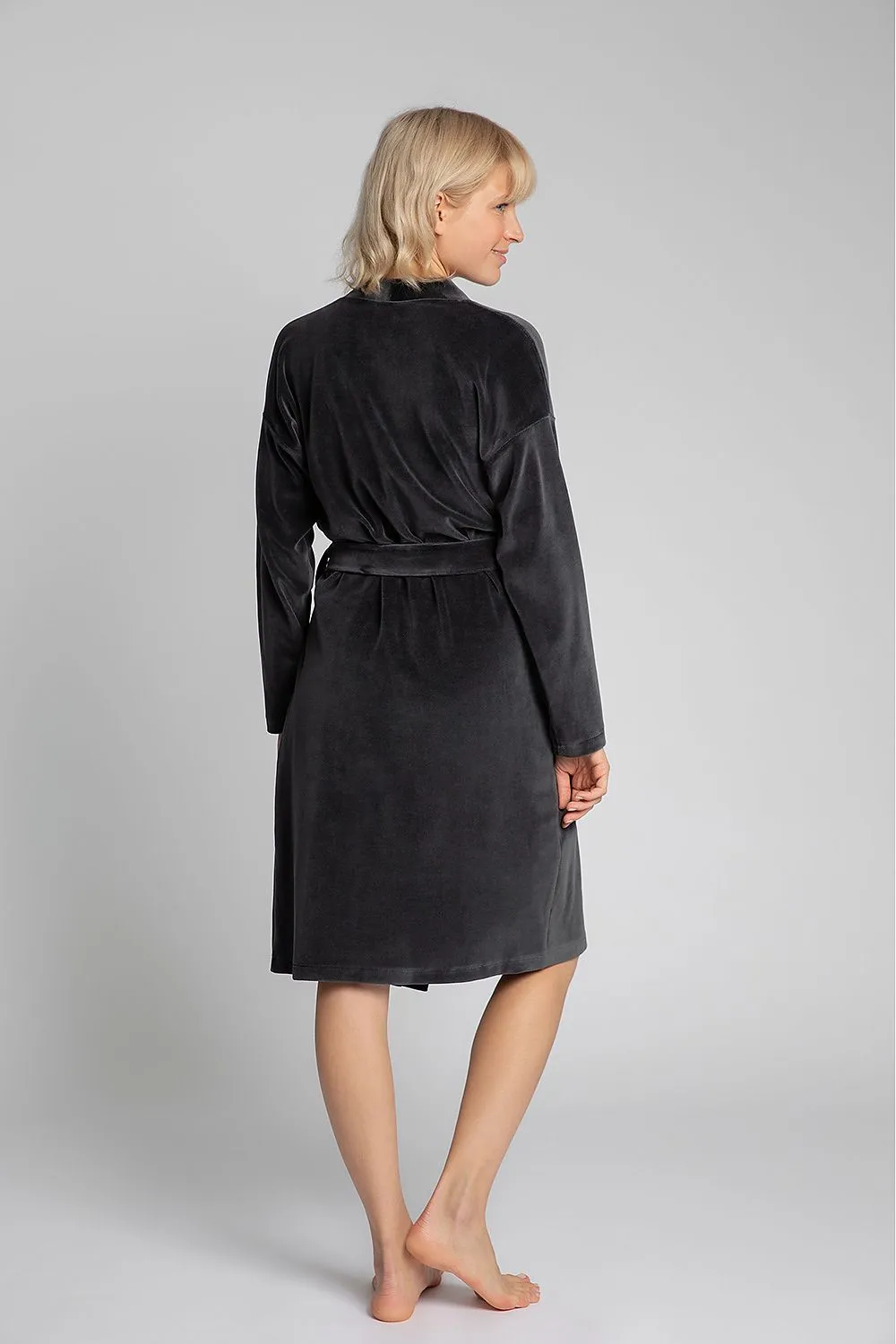 LaLupa Bathrobe Charcoal Grey