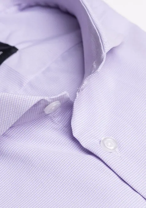 Lilac Micro Houndstooth Performance Ultra Stretch Shirt - Wrinkle Free