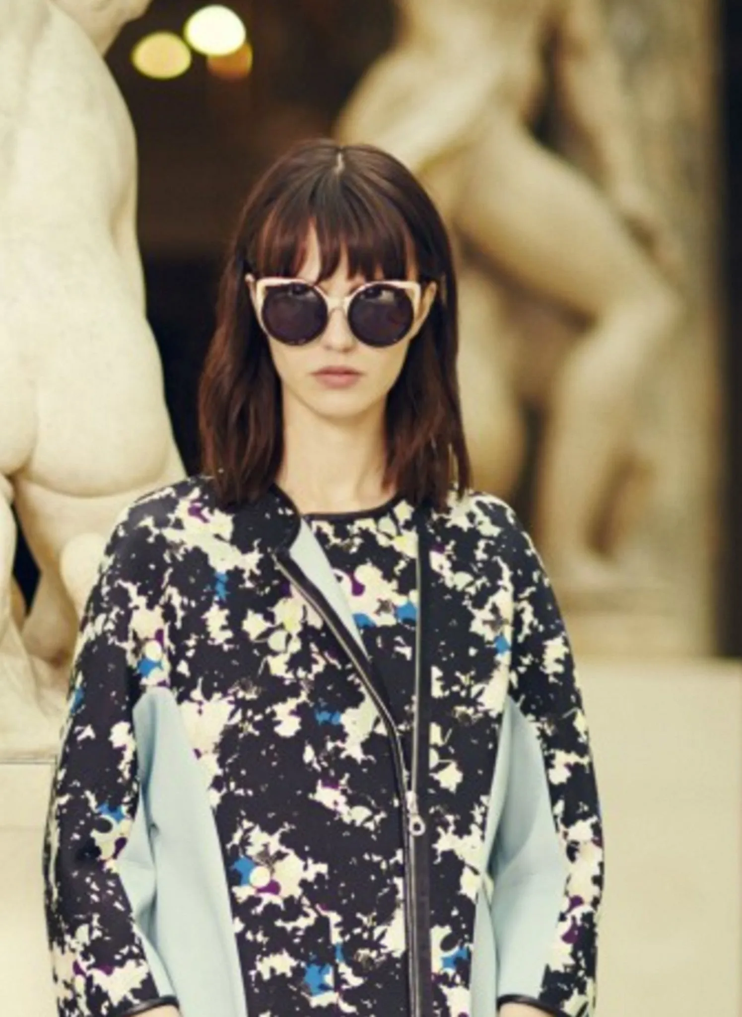 Linda Farrow X Erdem Cat Eye Maroon Sunglasses