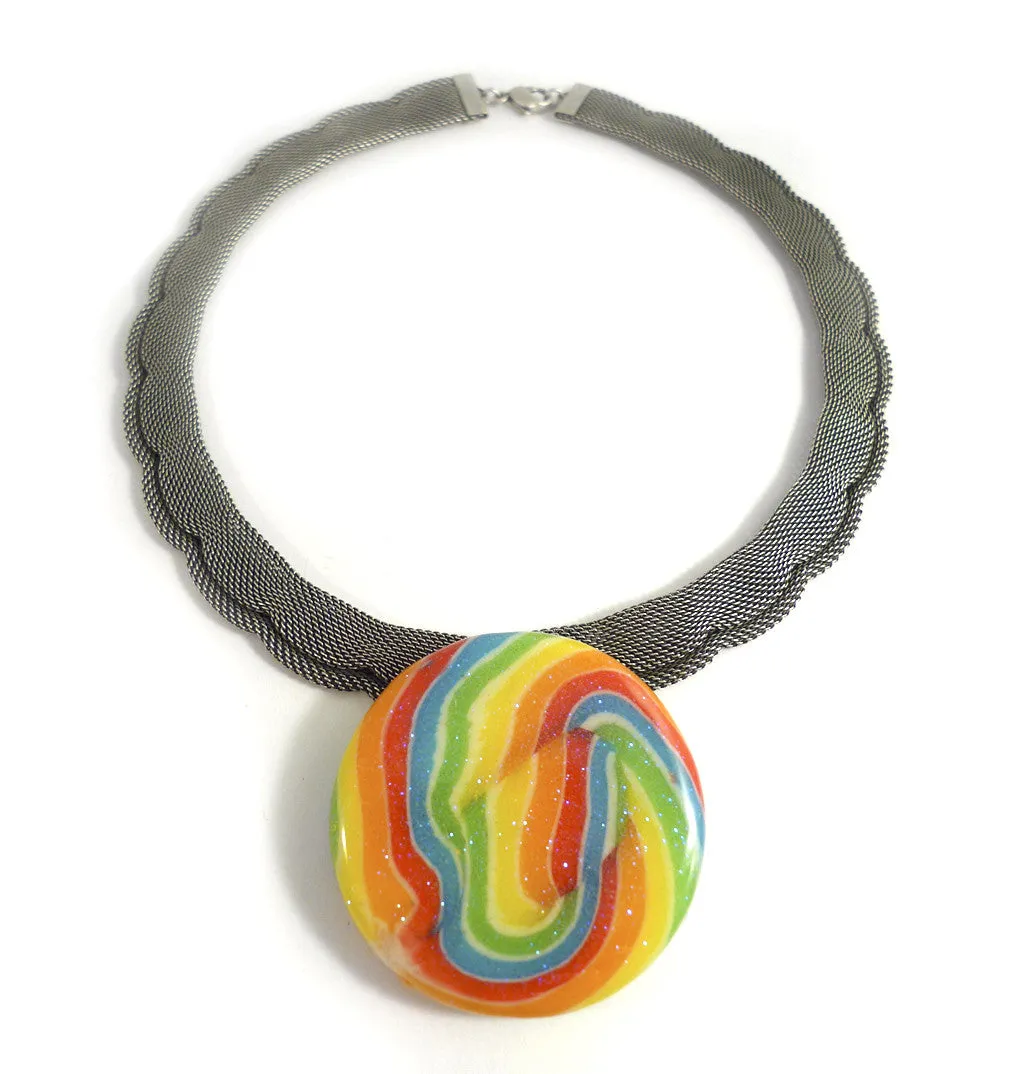 Lollipop Mesh Necklace