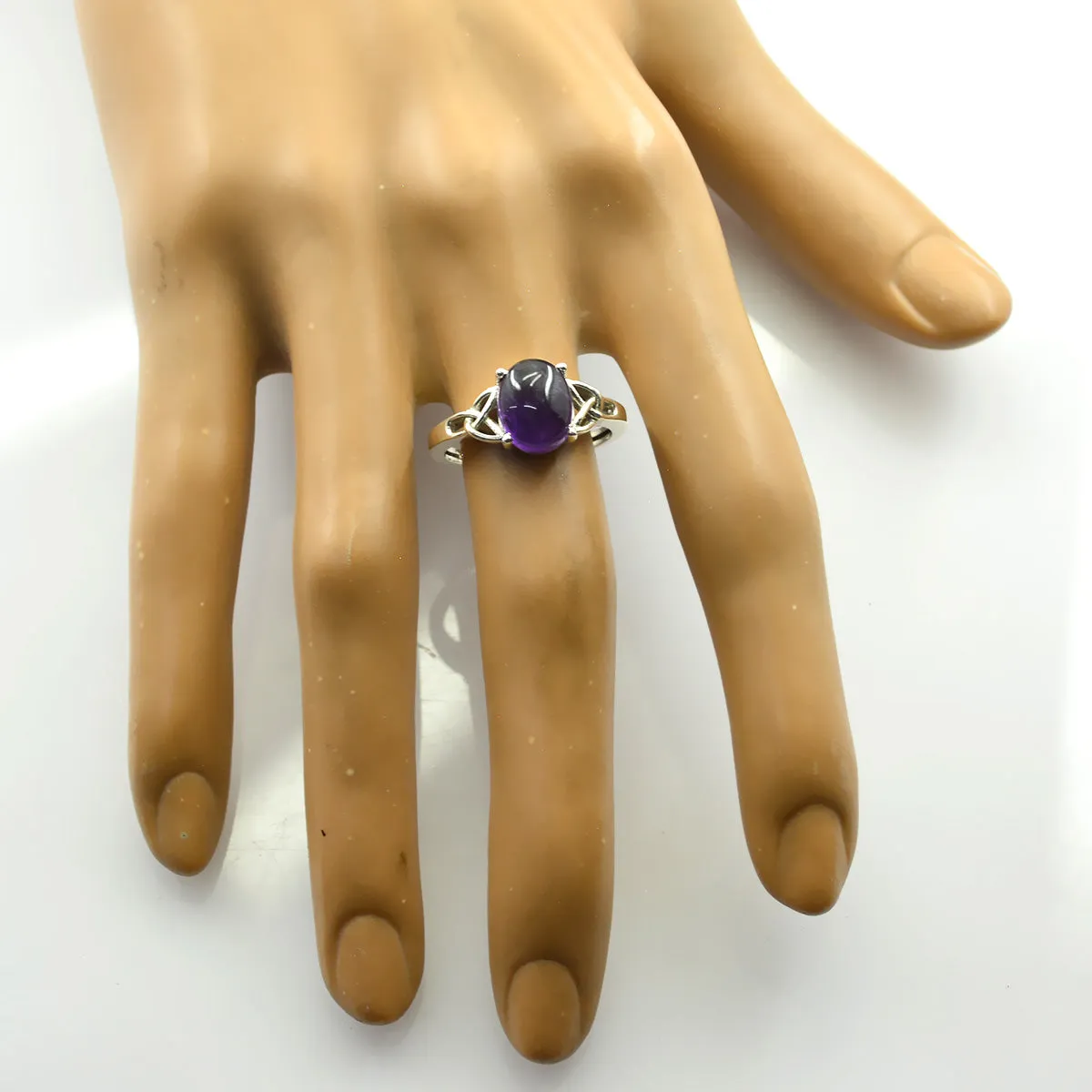 Lovesome Gems Amethyst Silver Ring Best Friend Jewelry For Adults