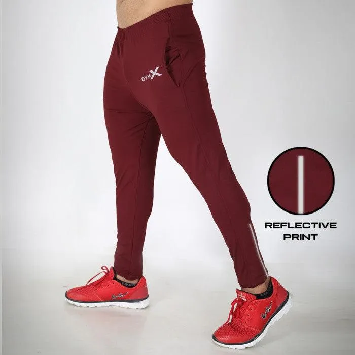 Maroon GymX Bottoms (Reflective Print)- Zurik Series- Sale