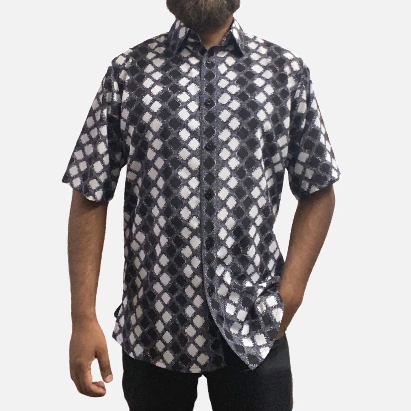 Men’s Black Summer Short Sleeve Shirt | Classic Fit