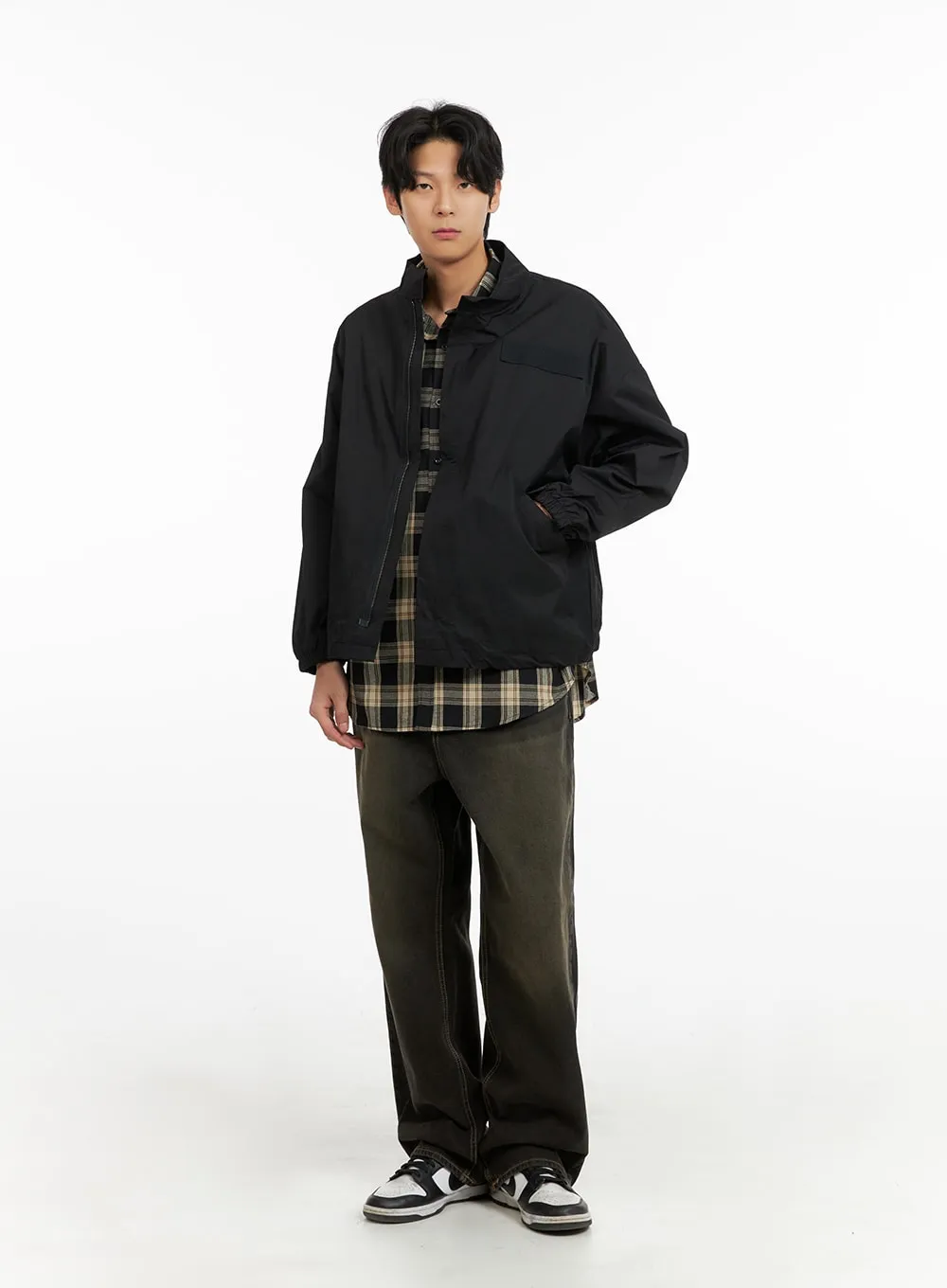 Men's Checkered Buttoned Collared Shirt IA402