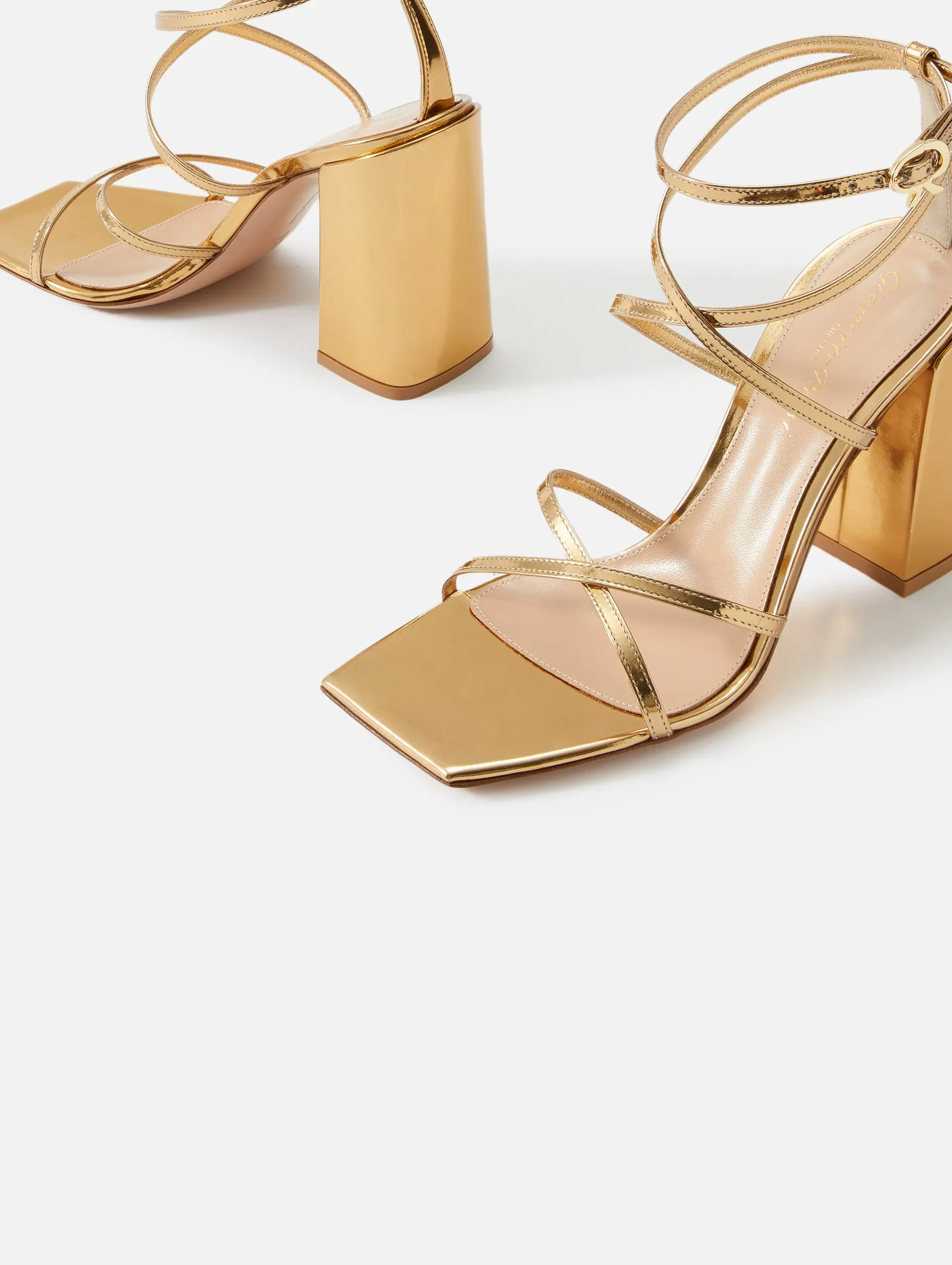 Metal Square Toe Sandal