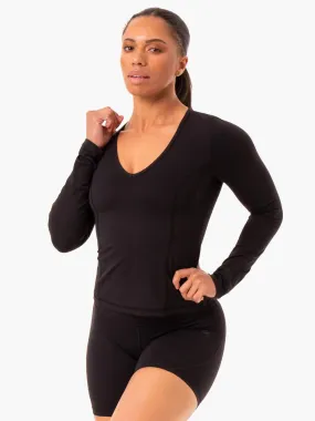 NKD Align Long Sleeve Training Top - Black