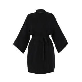 Noir Mini Kimono Robe