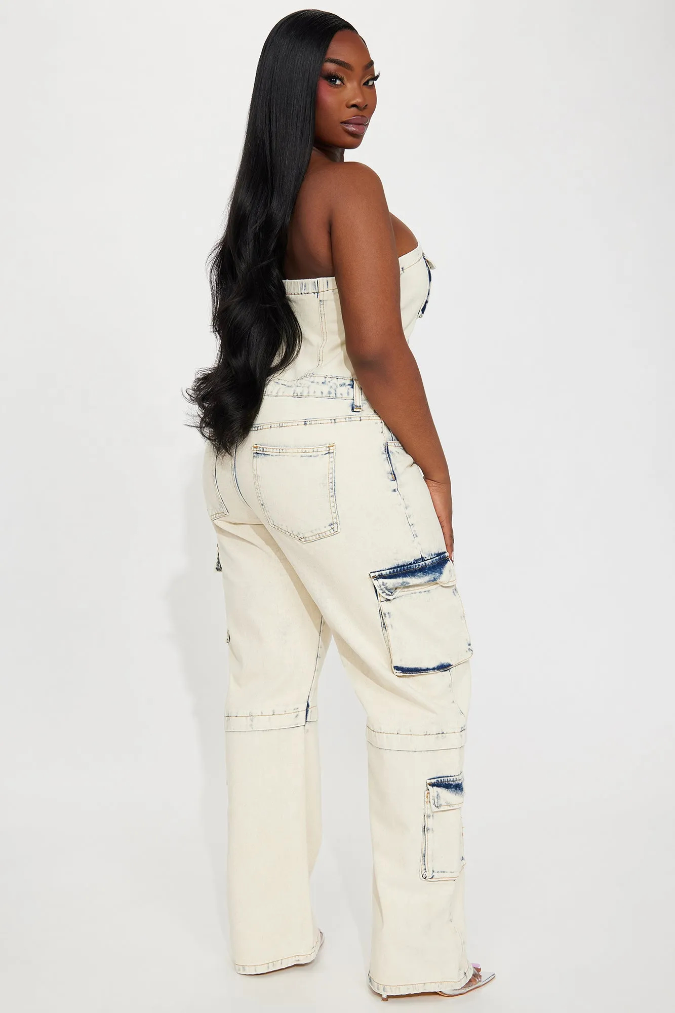 One Last Dance Denim Jumpsuit - Light Wash