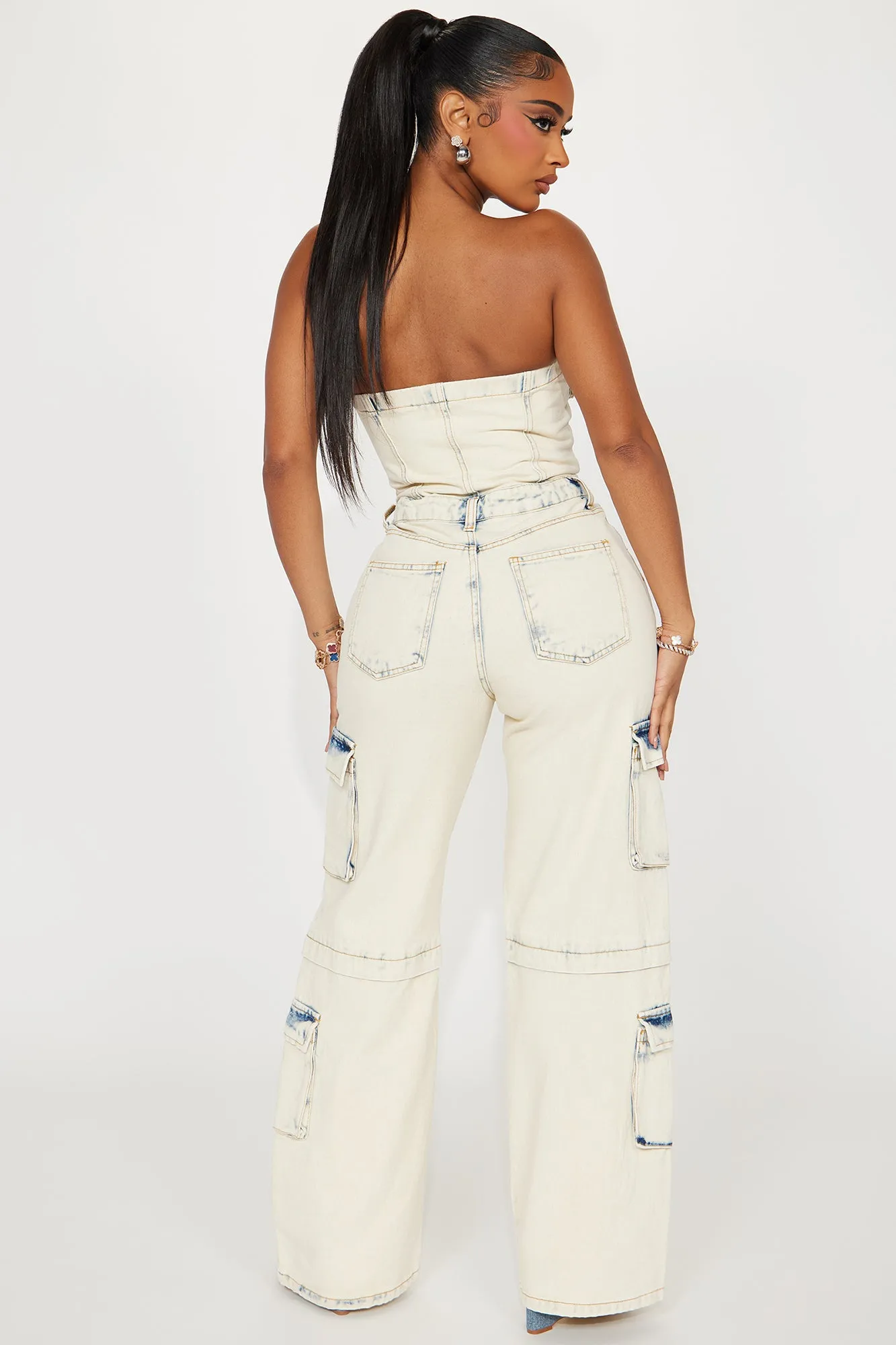 One Last Dance Denim Jumpsuit - Light Wash