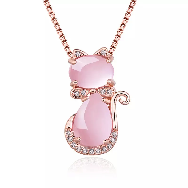 Opal Cat Set (14K Rose Gold Plated)