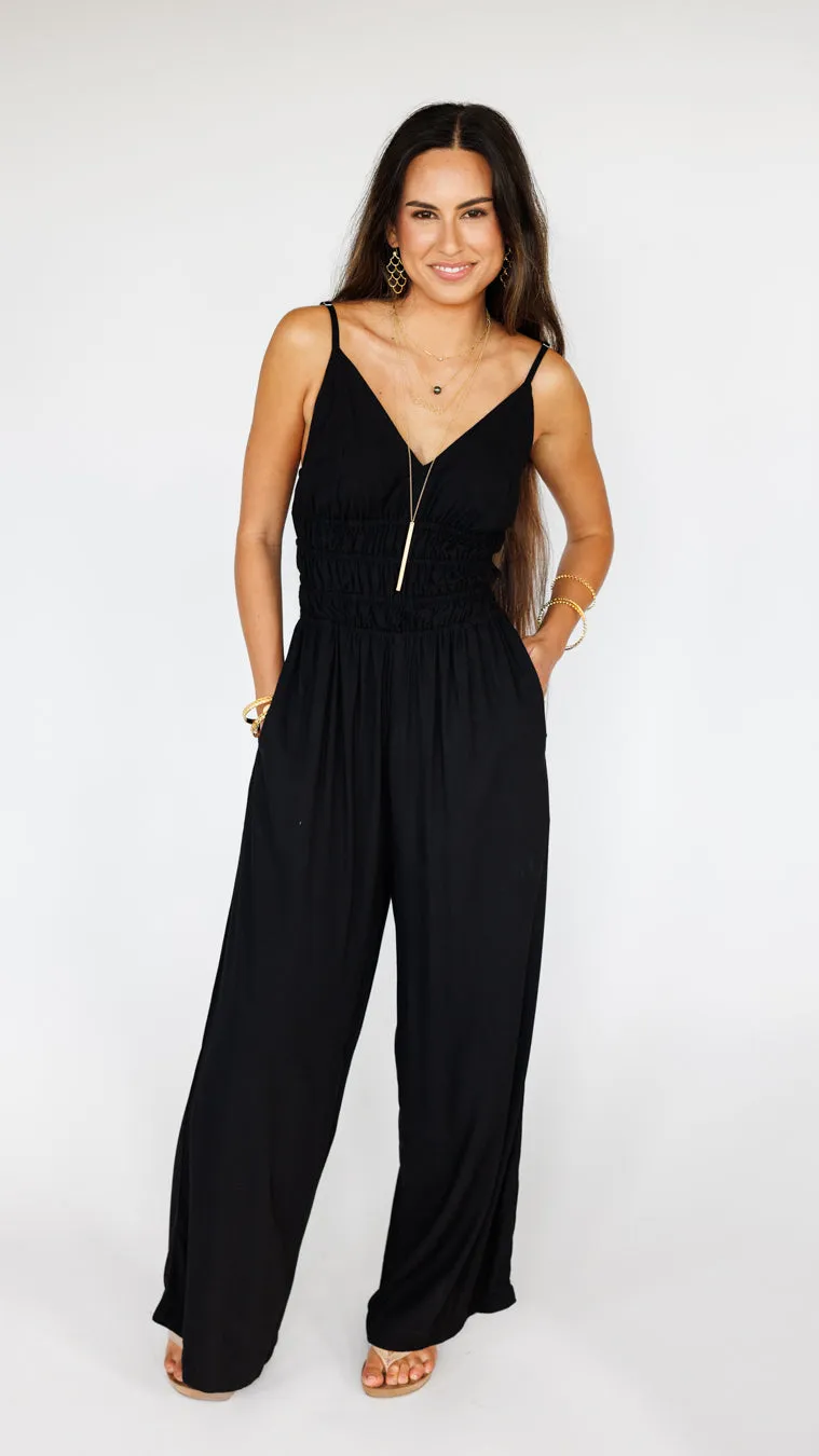 Opal Jumpsuit / Solid Black