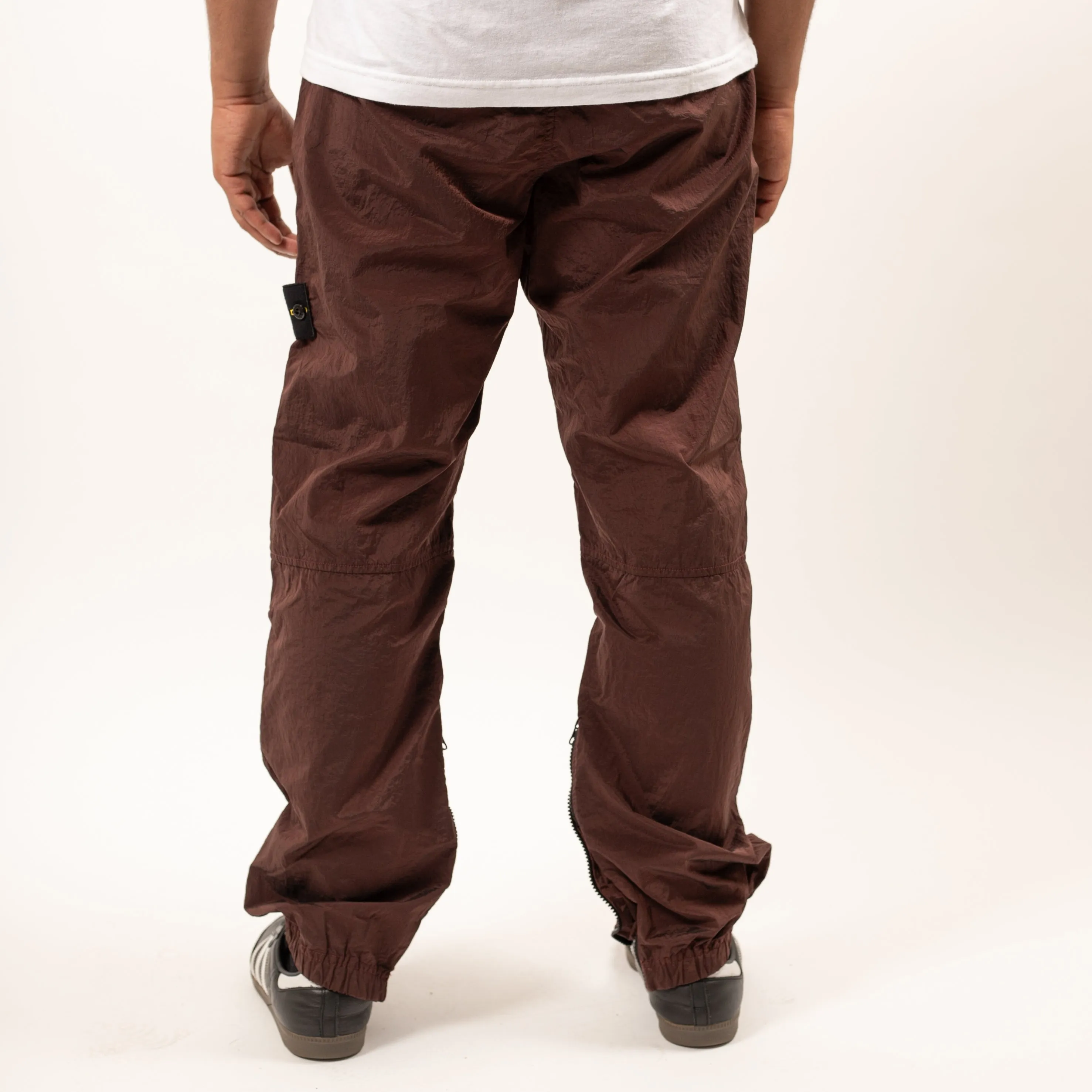 PANTS SIDE ZIPS NYLON MAROON 7779