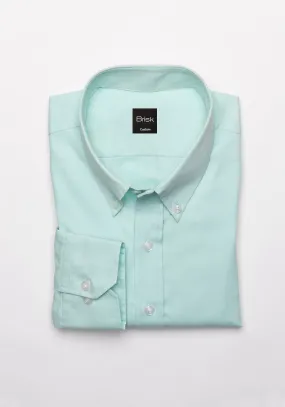 Pastel Seafoam Green Crisp Pinpoint Shirt