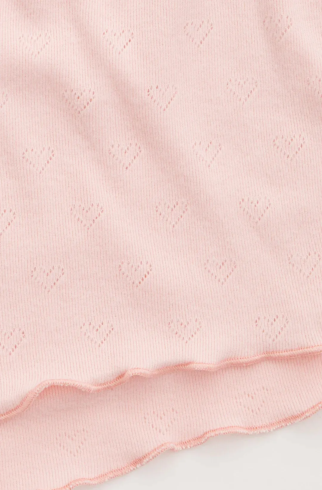 PJ Salvage Pink Pointelle Hearts Short