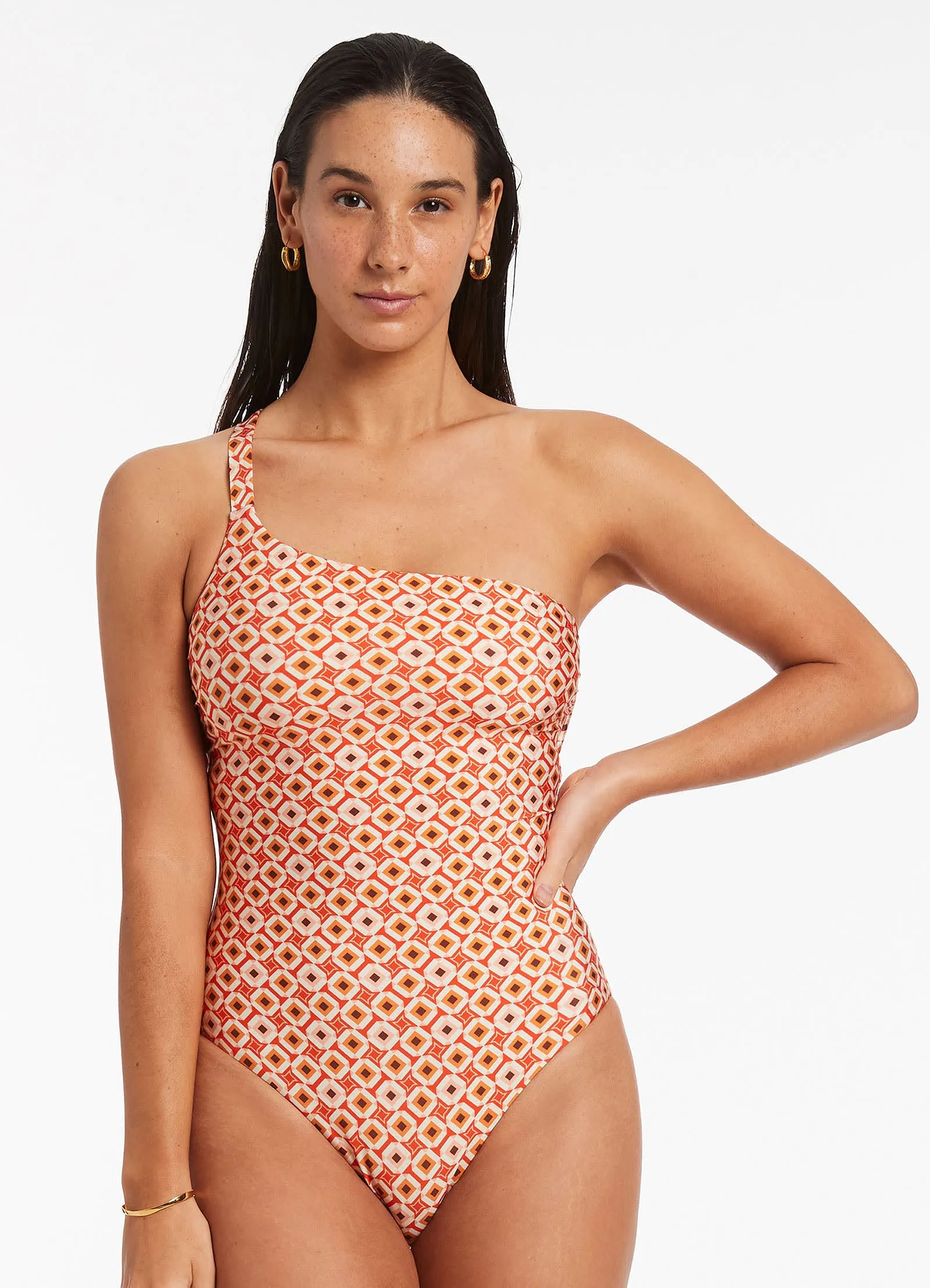 Playa One Shoulder One Piece - Fiamma