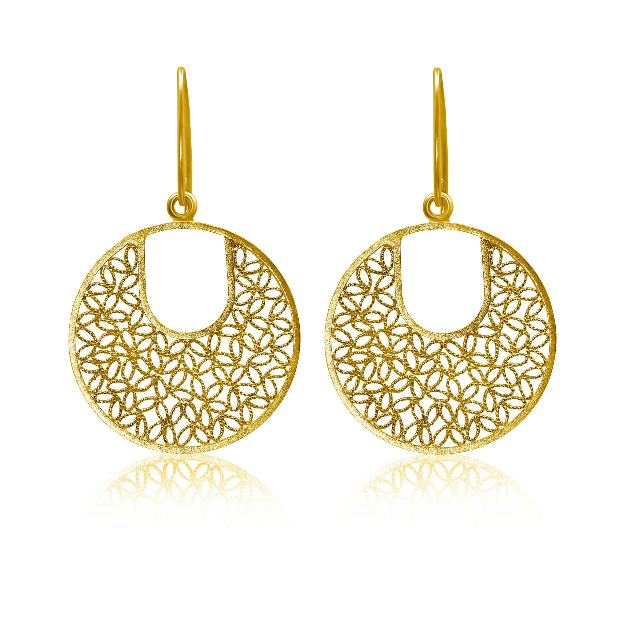 POPPY GOLD MEDIUM EARRINGS FILIGREE