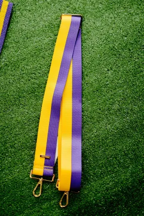 Purple/Yellow Stripe Bag Strap