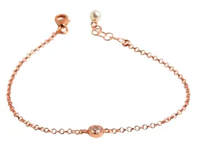 Rose Gold-Filled Dot CZ Bracelet