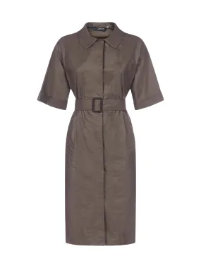 'S Max Mara Short Sleeve Belted Dress