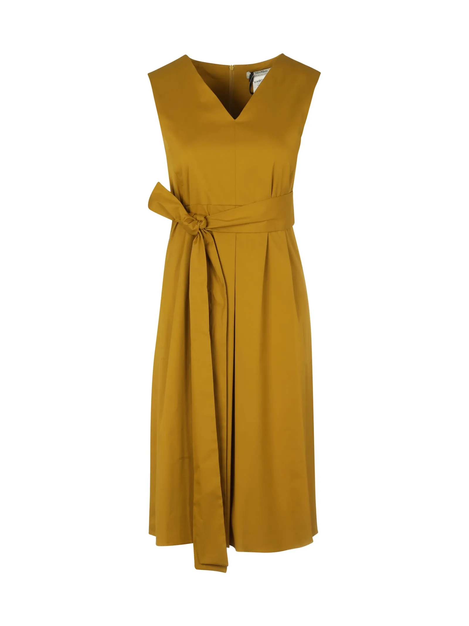 'S Max Mara Sleeveless Belted Dress