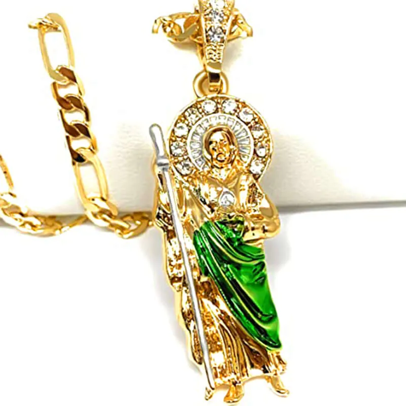 Saint Jude Charm Pendant Necklace