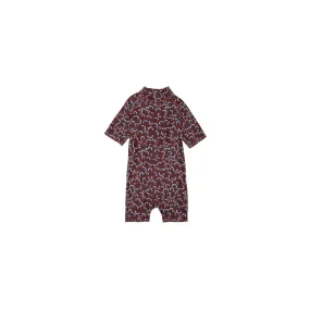 SGRey Sunsuit Coral - Russet Brown, AOP Coral