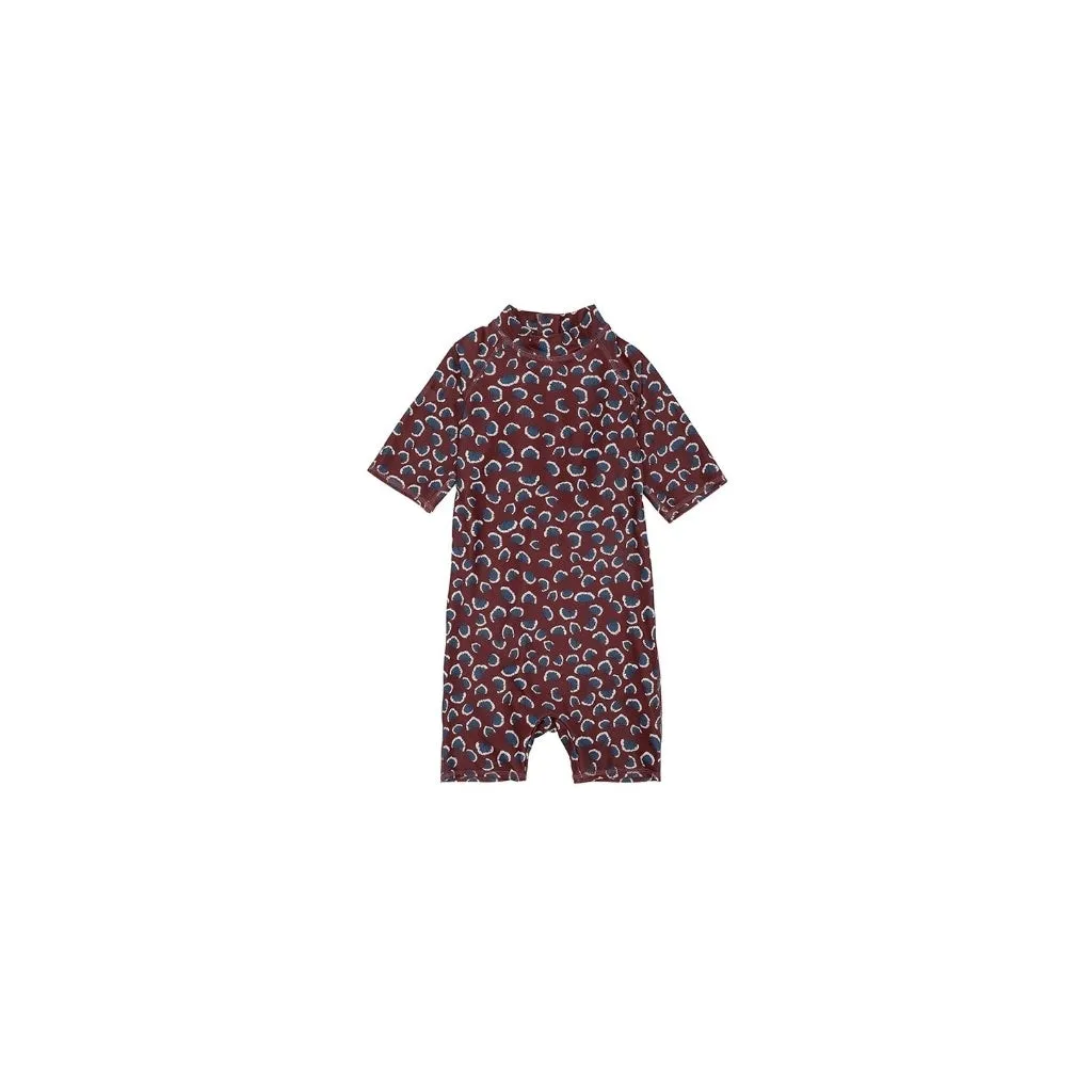 SGRey Sunsuit Coral - Russet Brown, AOP Coral