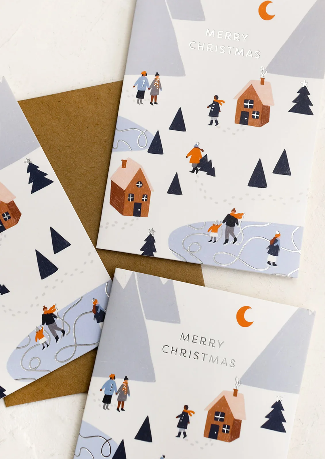 Ski Cabins Card Set