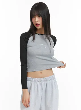 Slim Fit Graphic Crop Top CJ412