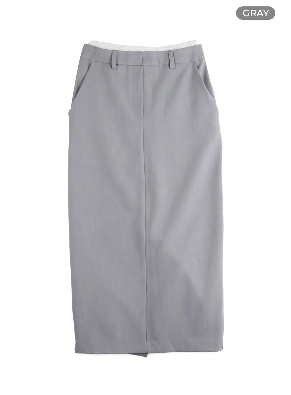 Solid Maxi Skirt IM414