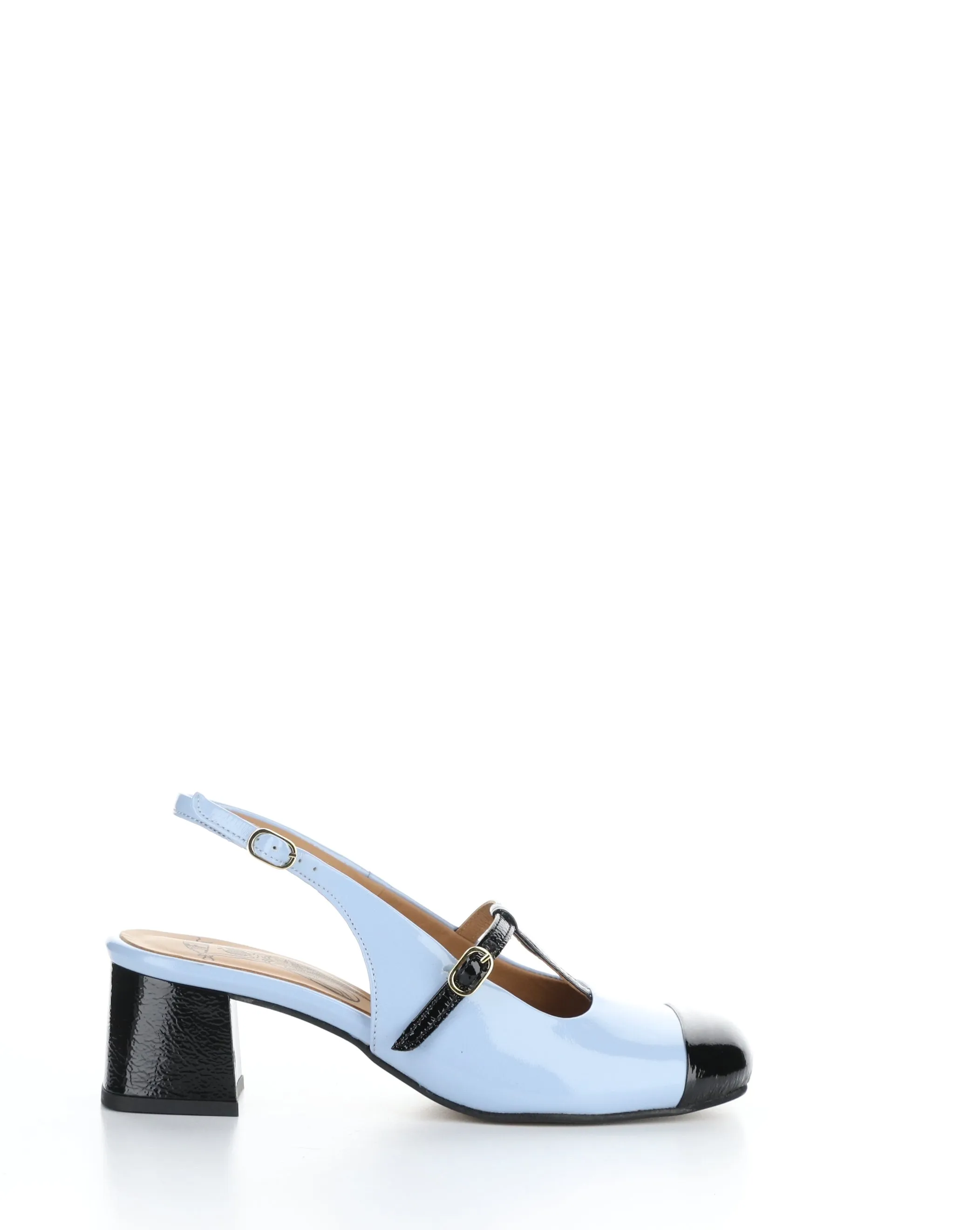 SOLN083FLY 002 BLACK/SKY BLUE Round Toe Shoes