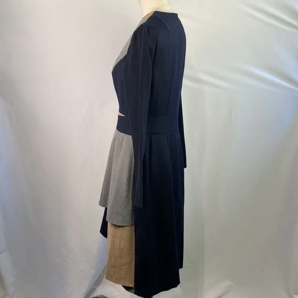 StogovaTanGray Black Color Block Dress