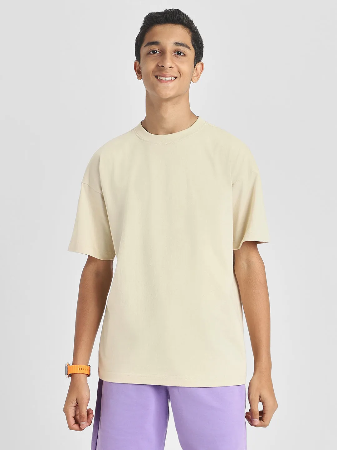 Swanwhite Oversized Solid Boys T-shirt