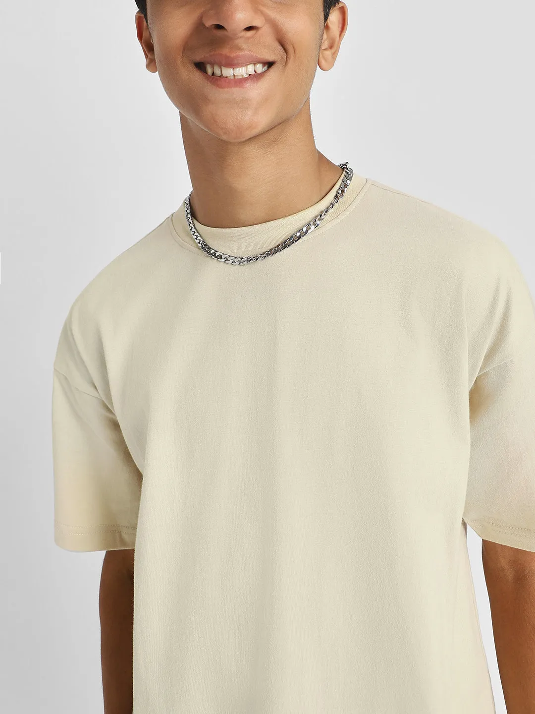 Swanwhite Oversized Solid Boys T-shirt